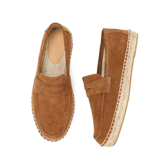 Solaro Suede Espadrilles | Men's Slip-On Loafers with Hemp Insole & Jute Detailing - northernnomad