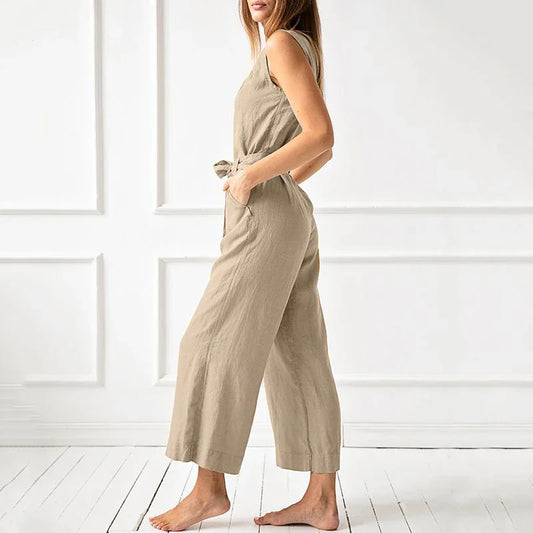 Women's Wide Leg Casual Jumpsuit