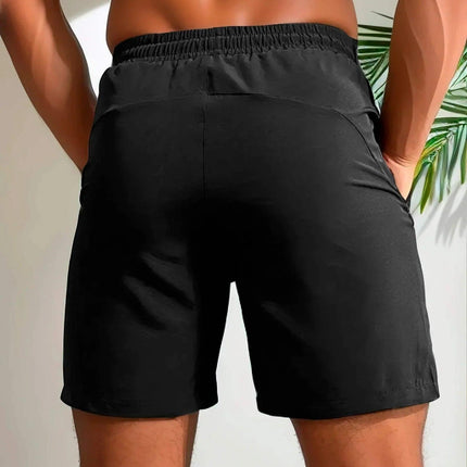Men's Moisture-Wicking Athletic Shorts with Stretch Fabric and Zip Pocket