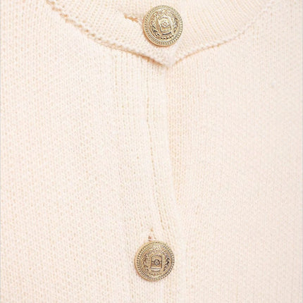 Women's Knit Cardigan with Gold Buttons