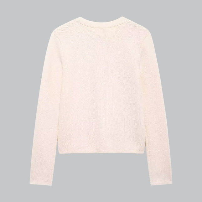 Women's Knit Cardigan with Gold Buttons