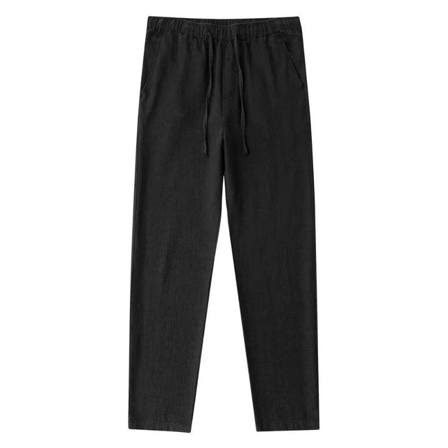 Men's Cotton-Linen Trousers with Back Pocket | Breathable Casual Streetwear Pants - northernnomad