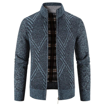Nordek Knit Fleece Cardigan | Winter Business Casual Wool-Blend Sweater Coat for Men - northernnomad