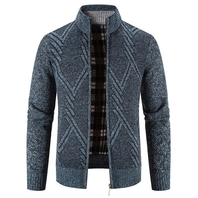 Nordek Knit Fleece Cardigan | Winter Business Casual Wool-Blend Sweater Coat for Men - northernnomad