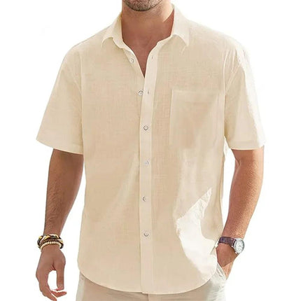 Coastal Ease Linen Shirt | Men's Lightweight Cotton-Linen Button-Down - northernnomad