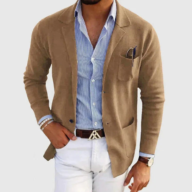 Men's Blazer Lapel Collar Old Money Style