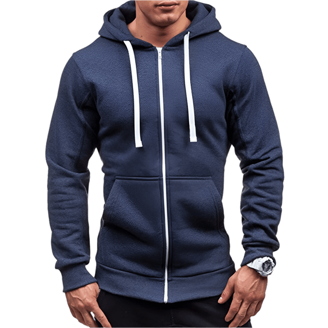 Karnix Zip Hoodie Jacket | Lightweight Solid Color Hooded Sweatshirt for Men - northernnomad