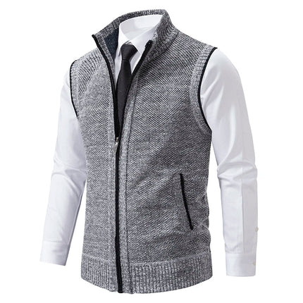 Men's Cardigan Knitted with Side Pockets