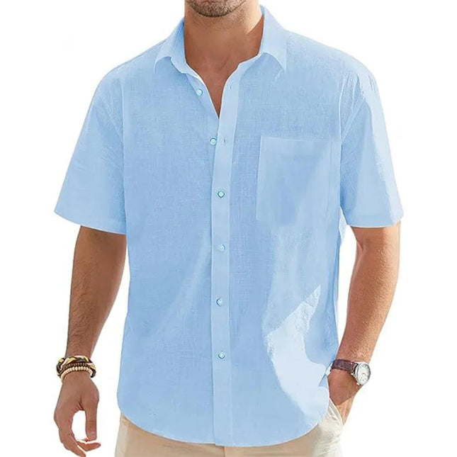Coastal Ease Linen Shirt | Men's Lightweight Cotton-Linen Button-Down - northernnomad