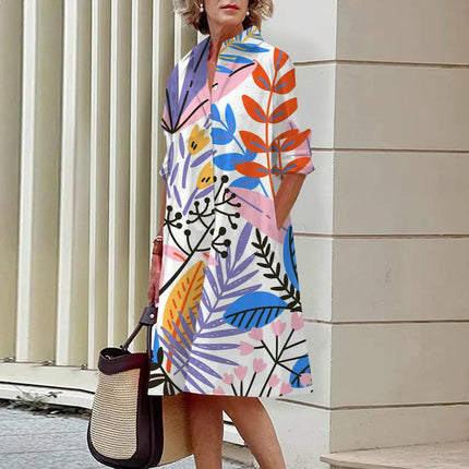 Women's Mid-Length Dress Polyester Elegant