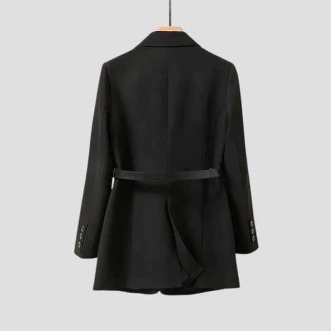 Women's Blazer Jacket Belted Elegant Fashion Coat