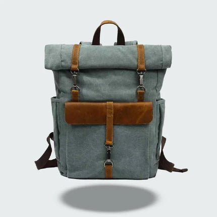 Men's Vintage Roll Top Backpack Canvas