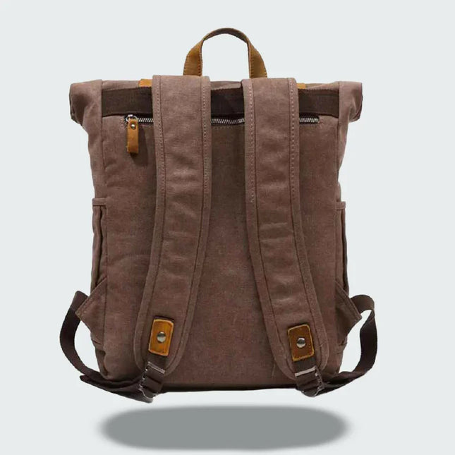 Men's Vintage Roll Top Backpack Canvas