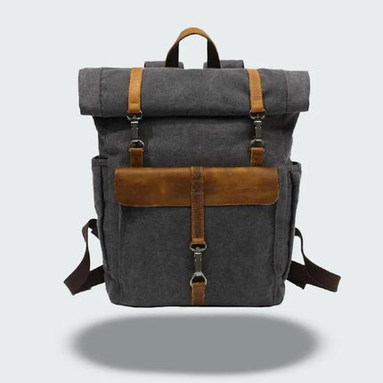 Men's Vintage Roll Top Backpack Canvas