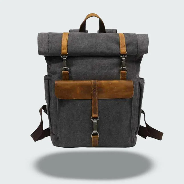 Men's Vintage Roll Top Backpack Canvas