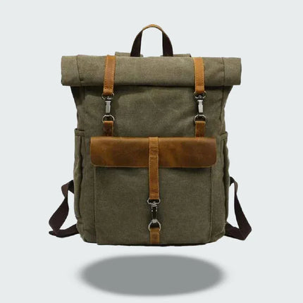 Men's Vintage Roll Top Backpack Canvas