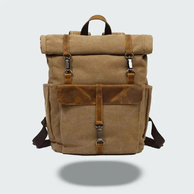 Men's Vintage Roll Top Backpack Canvas