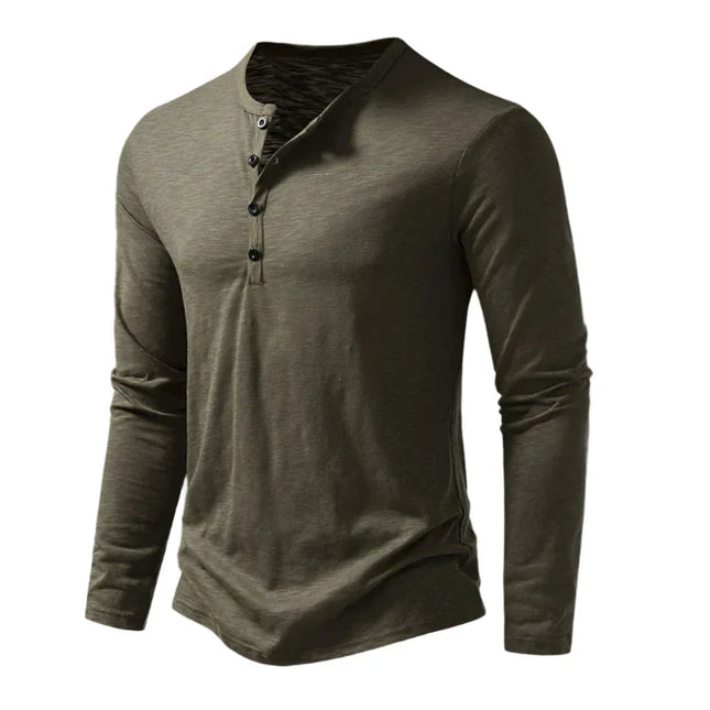Men's Long Sleeve Cotton Polo