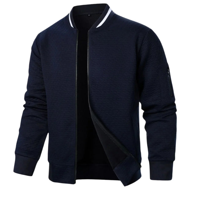 Men's Elegant Zip-Up Cardigan