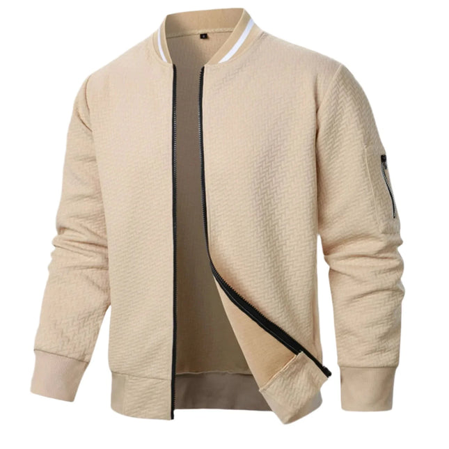 Men's Elegant Zip-Up Cardigan