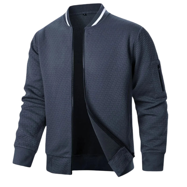 Men's Elegant Zip-Up Cardigan