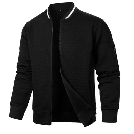 Men's Elegant Zip-Up Cardigan