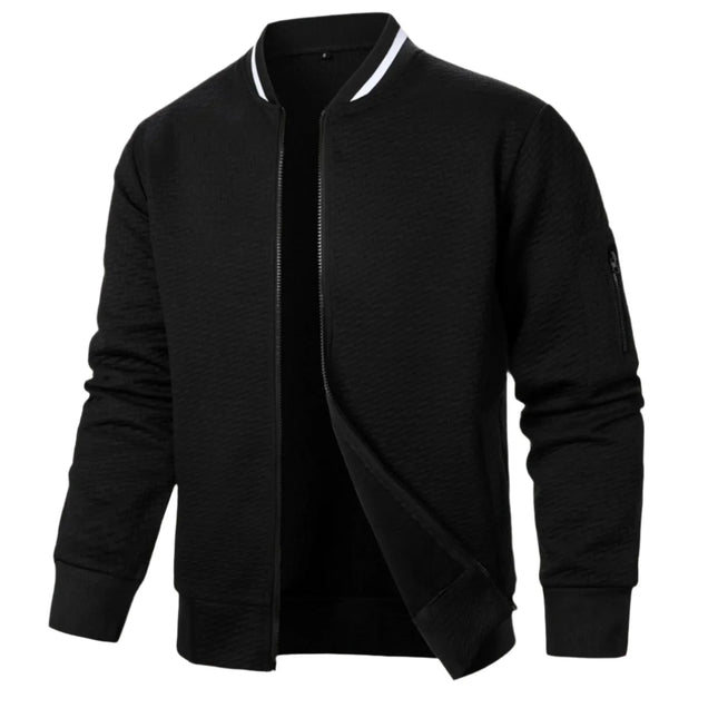 Men's Elegant Zip-Up Cardigan