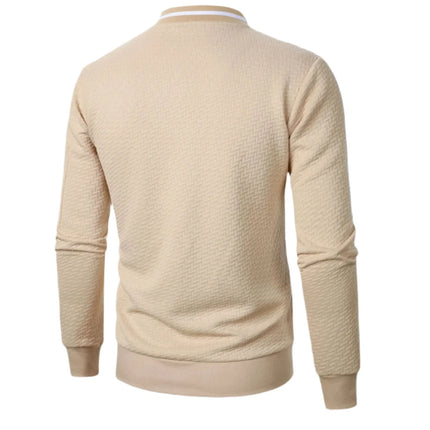 Men's Elegant Zip-Up Cardigan