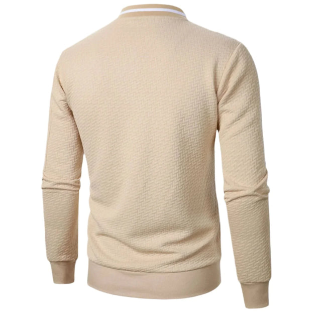 Men's Elegant Zip-Up Cardigan