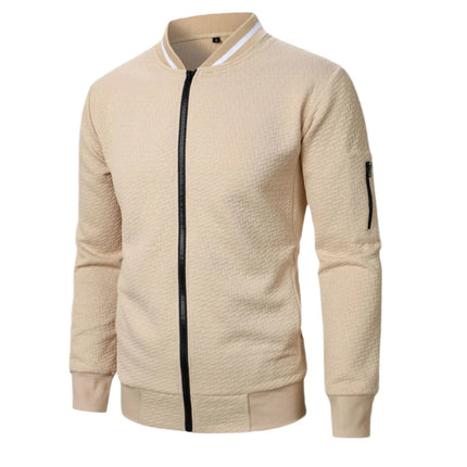 Men's Elegant Zip-Up Cardigan