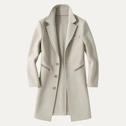 Men's Long Trench Coat Classic Style