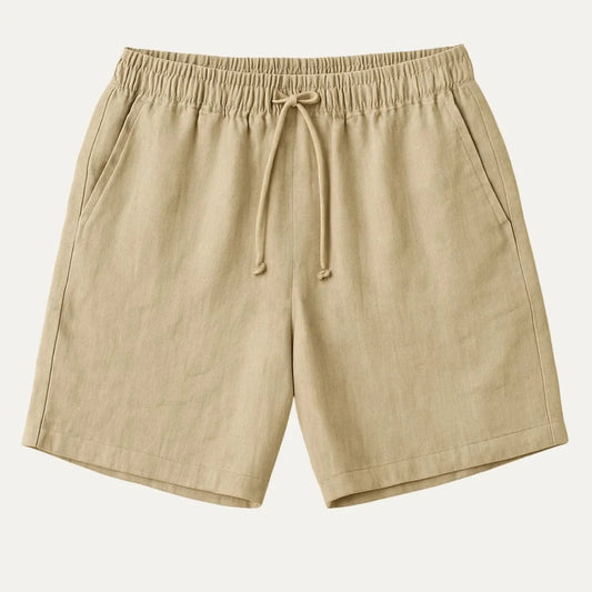 Men's Linen Shorts Old Money Beige