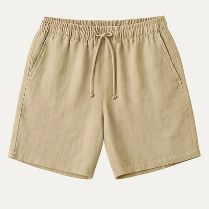 Men's Linen Shorts Old Money Beige
