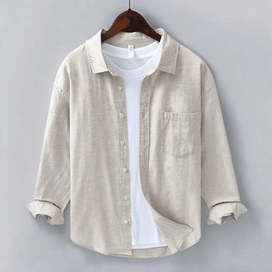 Men's Button-Up Long-Sleeve Shirt Casual
