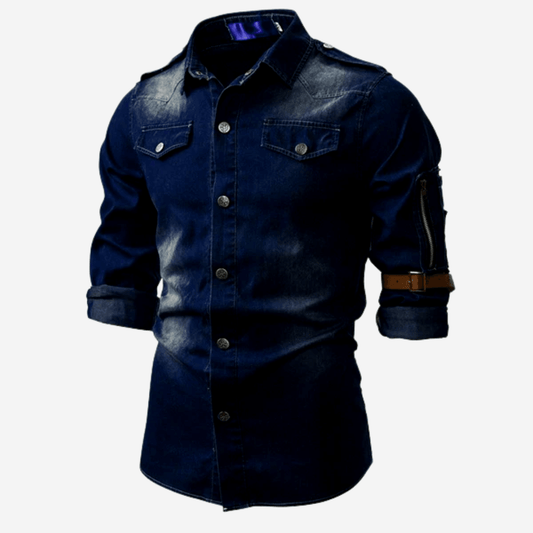 Men's Long Sleeve Denim Overshirt