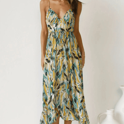 Women's Floral Midi Dress Lightweight
