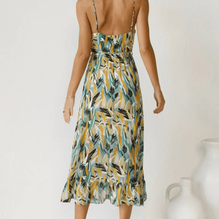 Women's Floral Midi Dress Lightweight