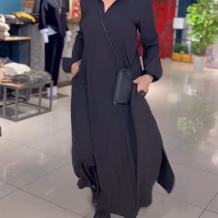 Women's Maxi Summer Dress with V-Neck