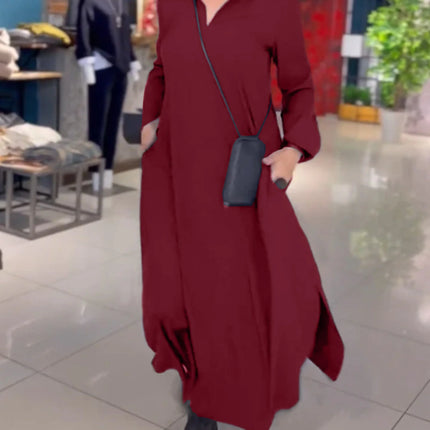 Women's Maxi Summer Dress with V-Neck