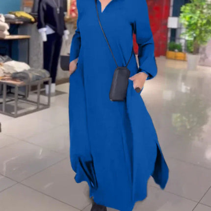 Women's Maxi Summer Dress with V-Neck