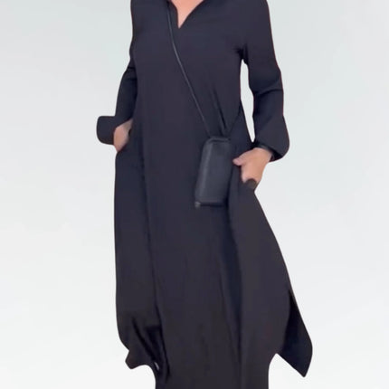 Women's Maxi Summer Dress with V-Neck