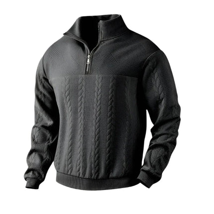 Men's Cable Knit Half Zip Jumper
