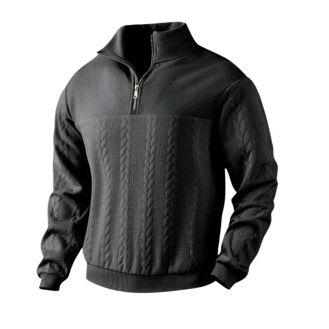Men's Cable Knit Half Zip Jumper