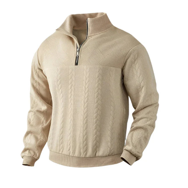 Men's Cable Knit Half Zip Jumper