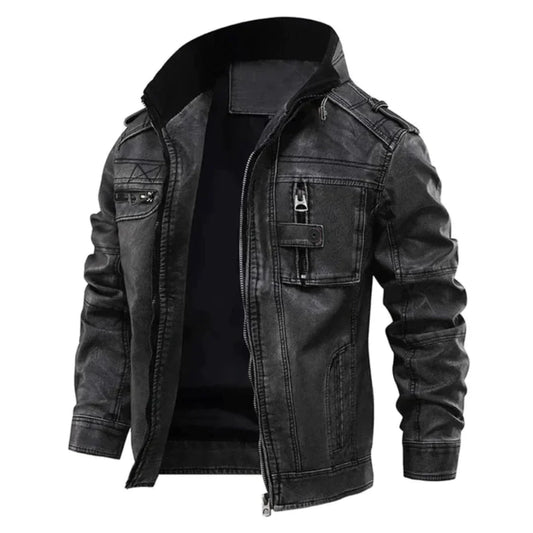 Men's Stand Collar Jacket Twill