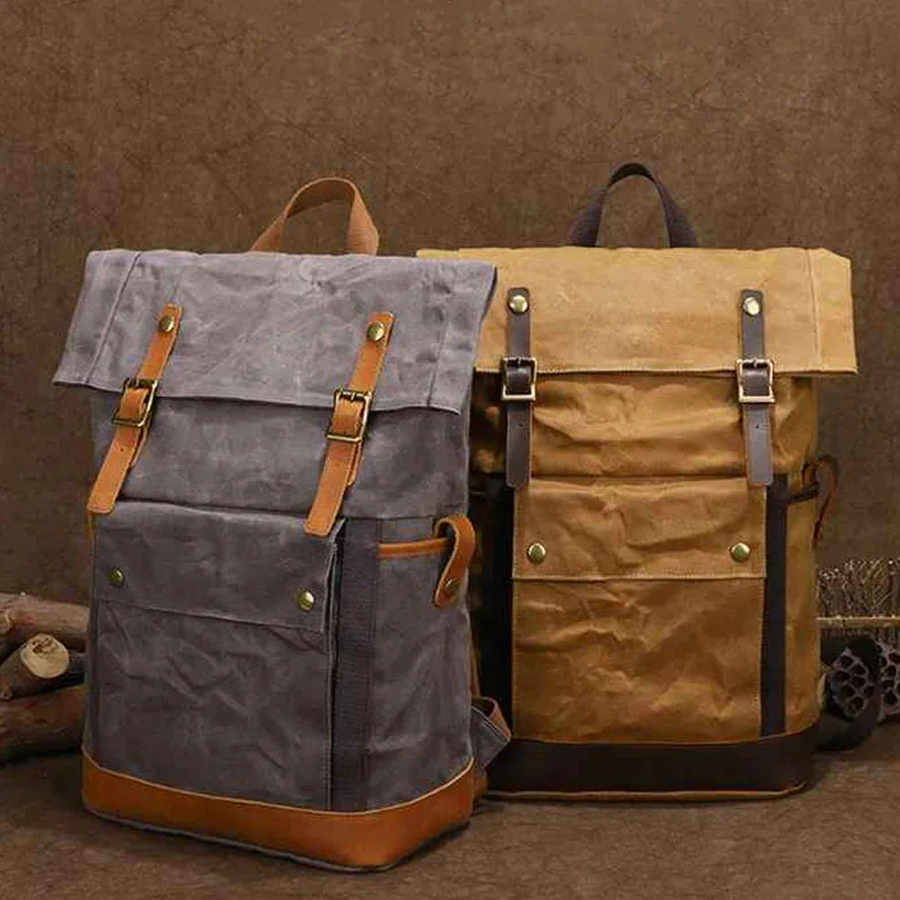 Men's Backpack Waxed Canvas