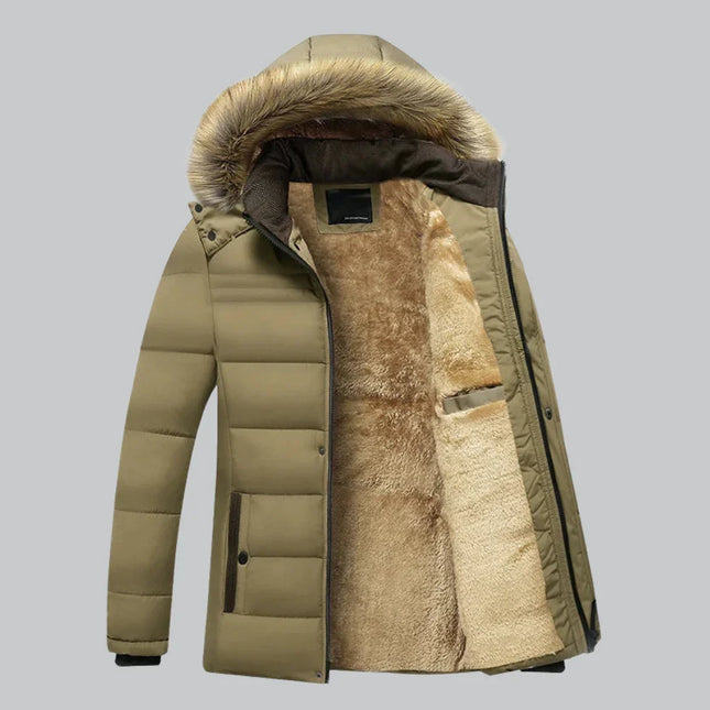 Women's Parka Jacket Waterproof Fleece-Lined