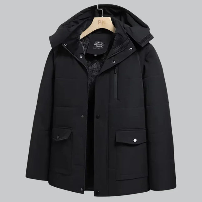 Men's Waterproof Fleece-Lined Winter Jacket