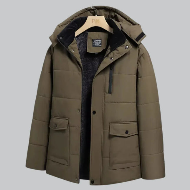 Men's Waterproof Fleece-Lined Winter Jacket