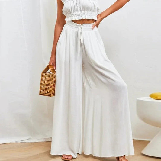 Women's High Waist Maxi Skirt with Pockets - Lightweight Flowing Design